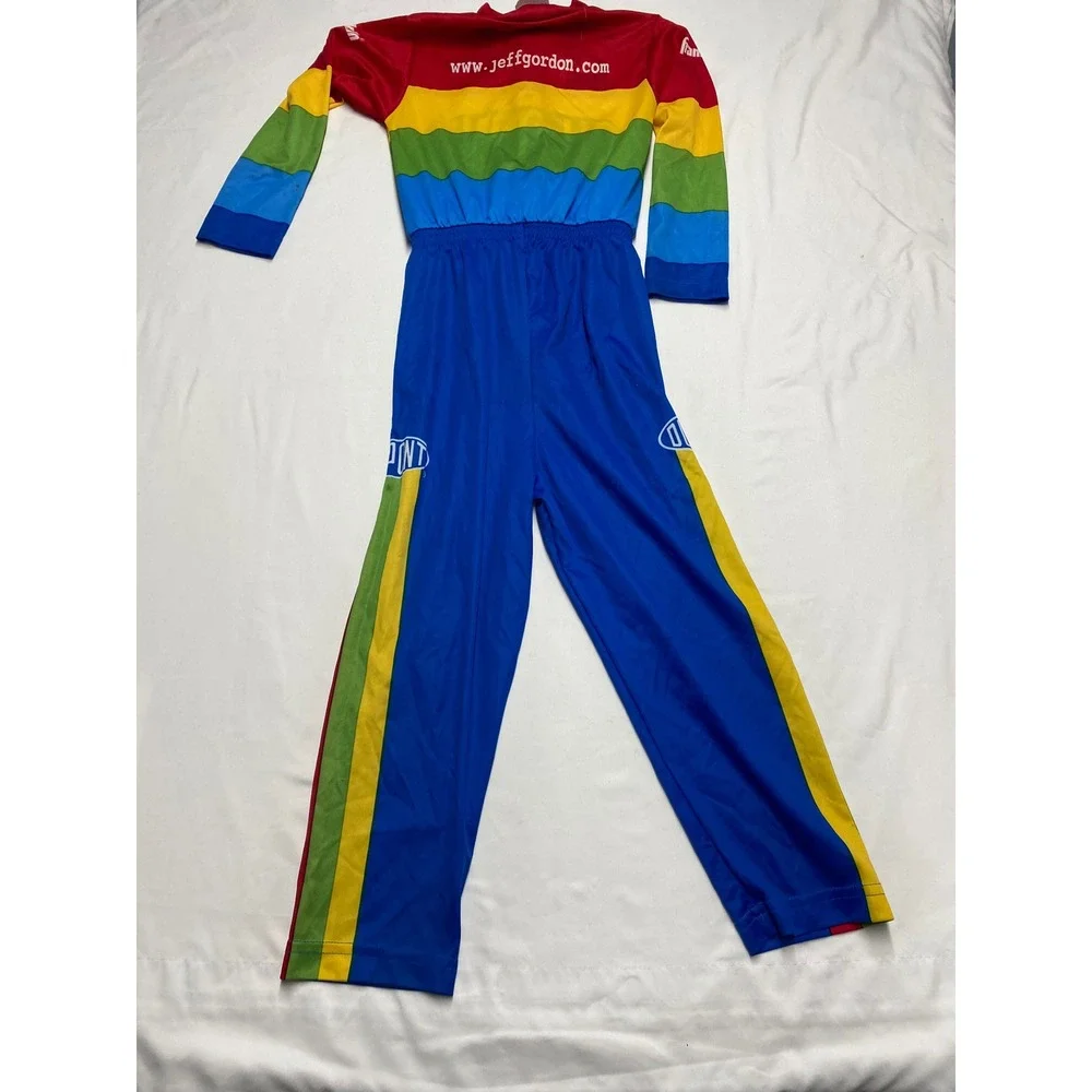 Vintage 1999 Jeff Gordon DuPont NASCAR Racing Suit Franklin Kids Medium Rainbow